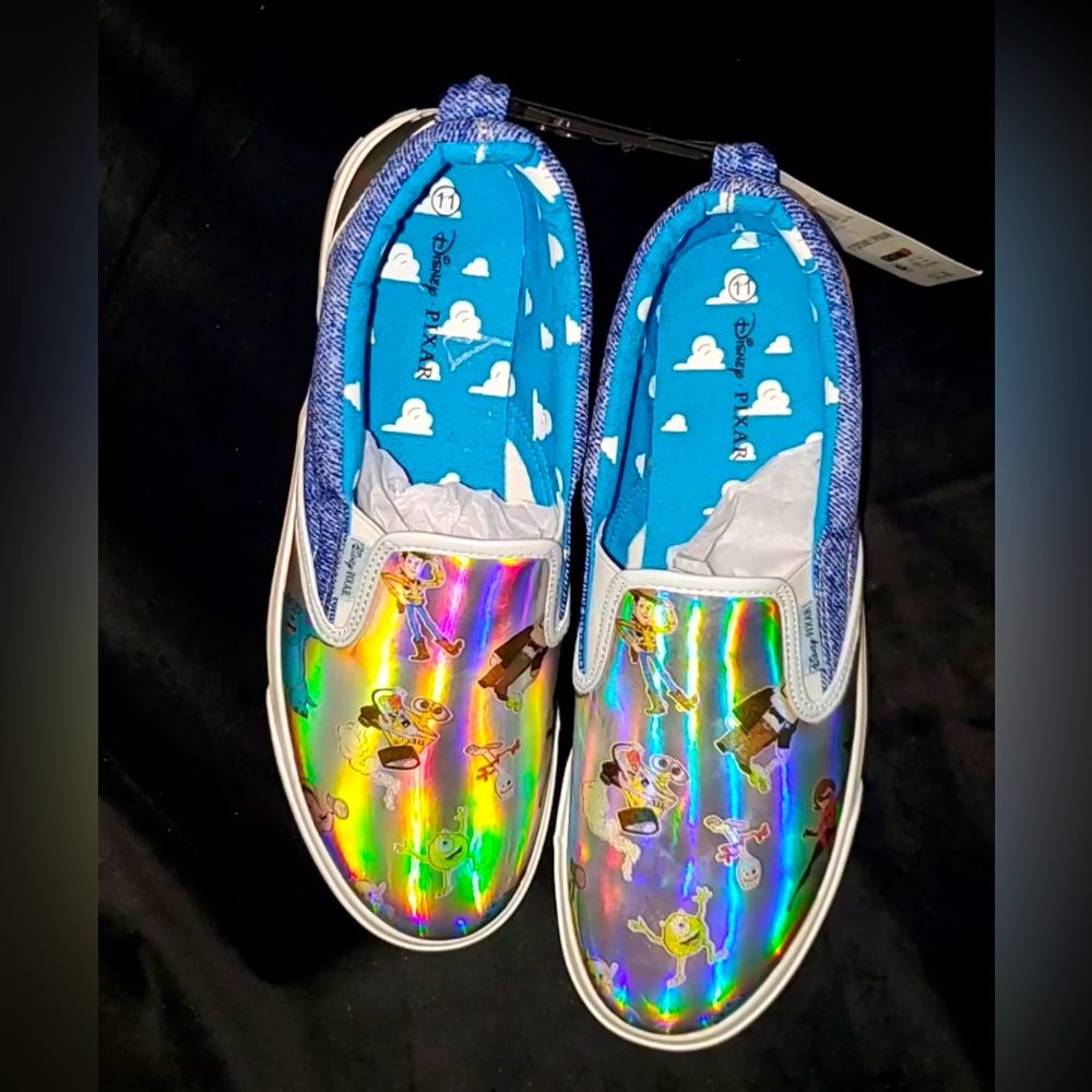 Disney Pixar Women's Slip On Sneakers - NWT.
